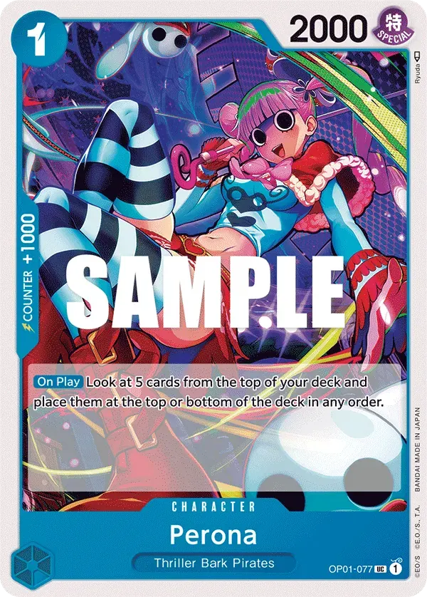 Perona — carte One Piece TCG OP01-077 (Romance Dawn)
