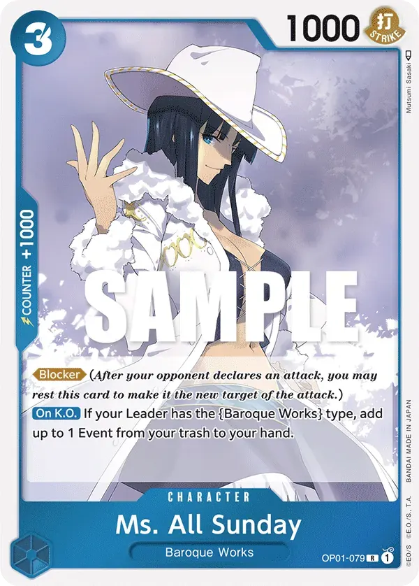Ms. All Sunday — carte One Piece TCG OP01-079 (Romance Dawn)