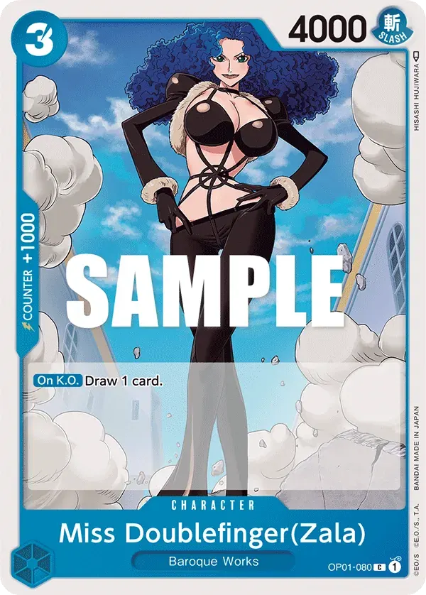 Miss Doublefinger(Zala) — carte One Piece TCG OP01-080 (Romance Dawn)