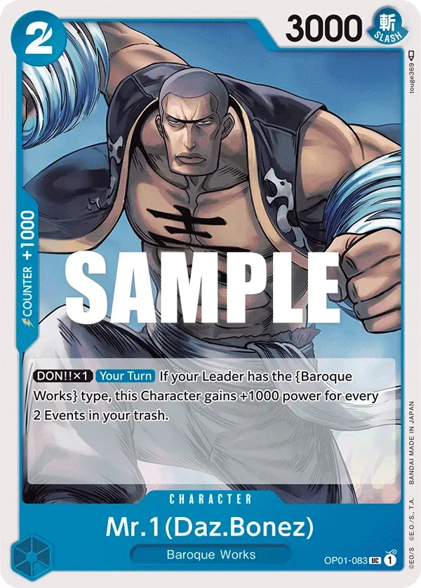 Mr.1(Daz.Bonez) — carte One Piece TCG OP01-083 (Romance Dawn)