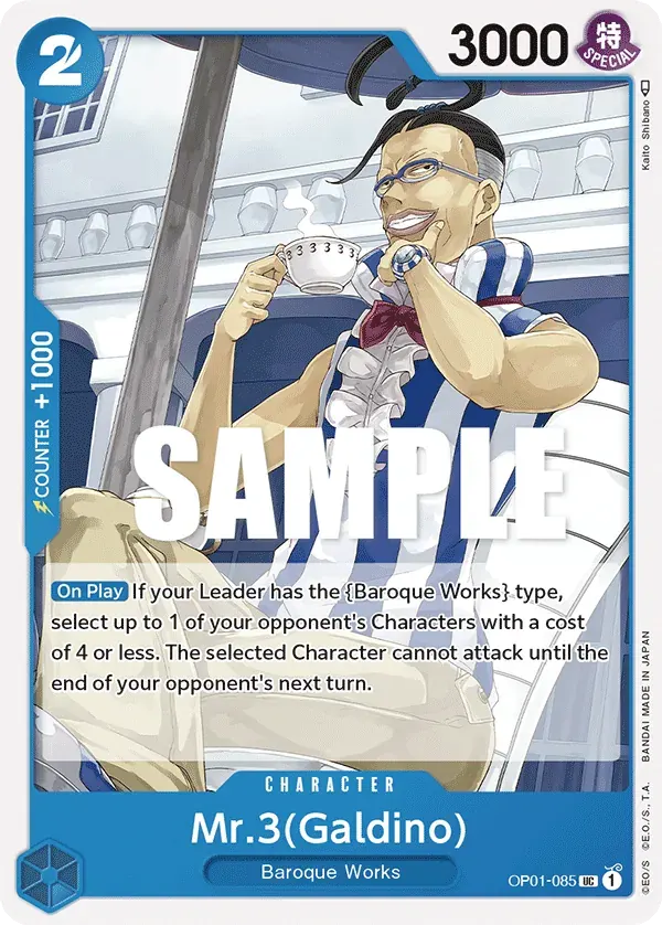 Mr.3(Galdino) — carte One Piece TCG OP01-085 (Romance Dawn)