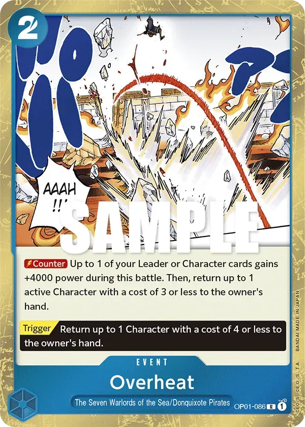 Overheat — carte One Piece TCG OP01-086 (Romance Dawn)