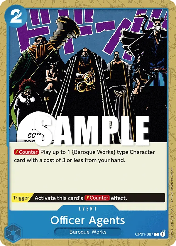 Officer Agents — carte One Piece TCG OP01-087 (Romance Dawn)
