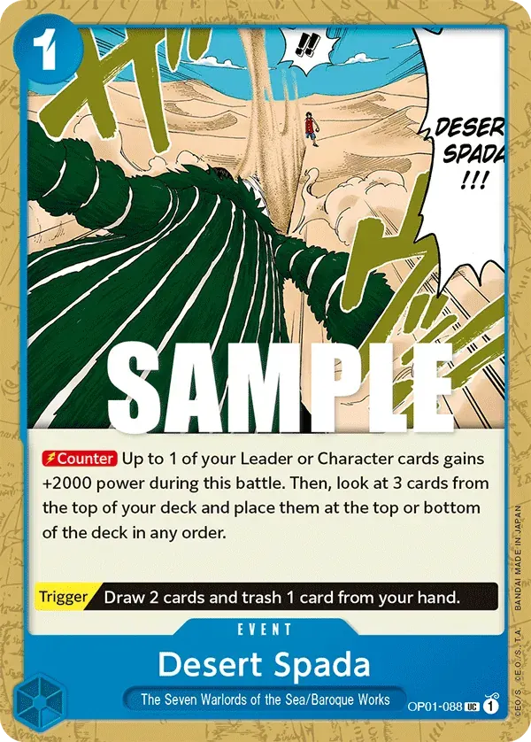 Desert Spada — carte One Piece TCG OP01-088 (Romance Dawn)