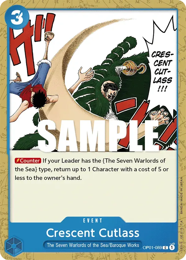 Crescent Cutlass — carte One Piece TCG OP01-089 (Romance Dawn)