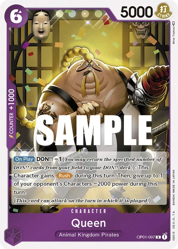 Queen — carte One Piece TCG OP01-097 (Romance Dawn)
