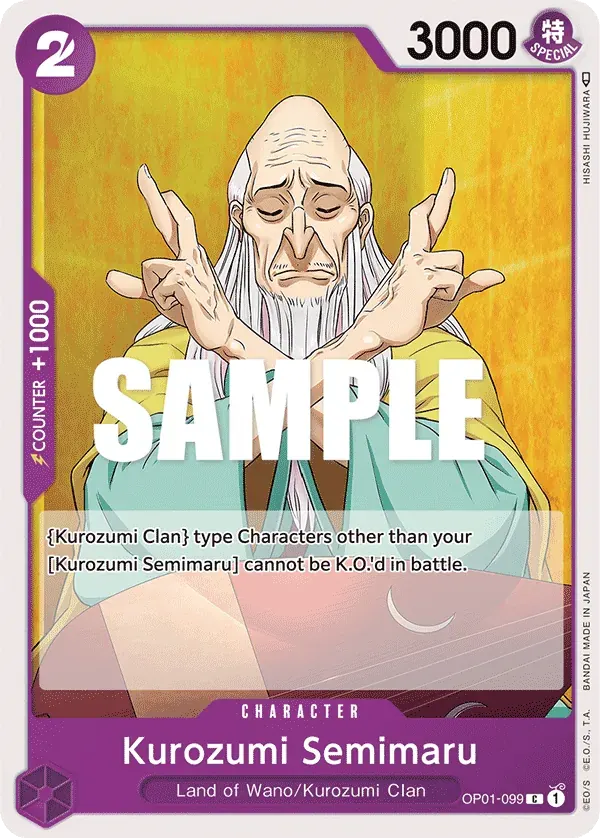 Kurozumi Semimaru — carte One Piece TCG OP01-099 (Romance Dawn)