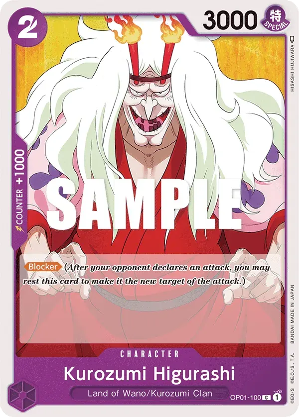 Kurozumi Higurashi — carte One Piece TCG OP01-100 (Romance Dawn)
