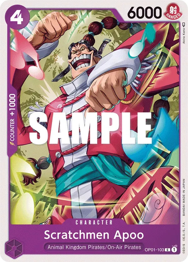 Scratchmen Apoo — carte One Piece TCG OP01-103 (Romance Dawn)