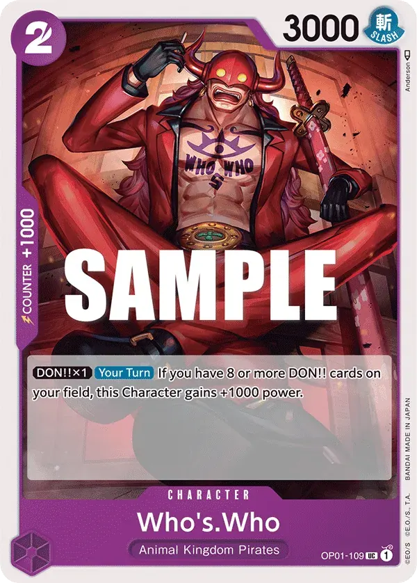 Who's.Who — carte One Piece TCG OP01-109 (Romance Dawn)