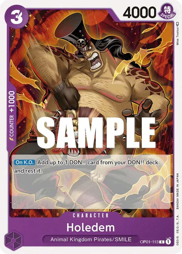 Holedem — carte One Piece TCG OP01-113 (Romance Dawn)