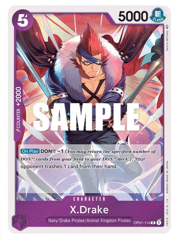X.Drake — carte One Piece TCG OP01-114 (Romance Dawn)