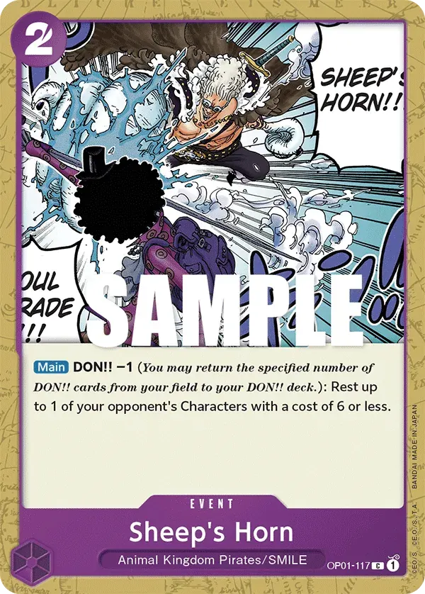Sheep's Horn — carte One Piece TCG OP01-117 (Romance Dawn)