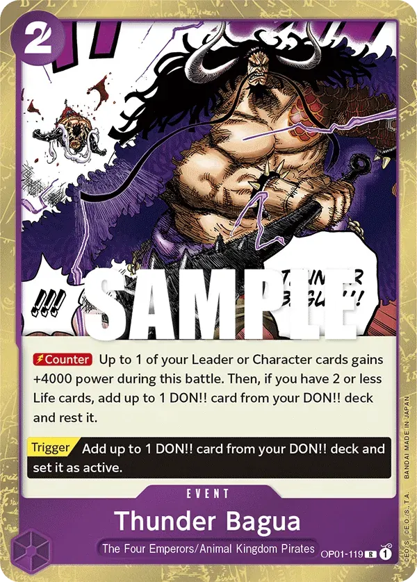Thunder Bagua — carte One Piece TCG OP01-119 (Romance Dawn)