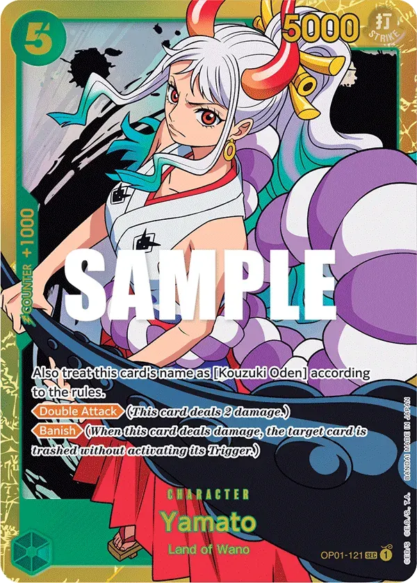 Yamato — carte One Piece TCG OP01-121 (Romance Dawn)
