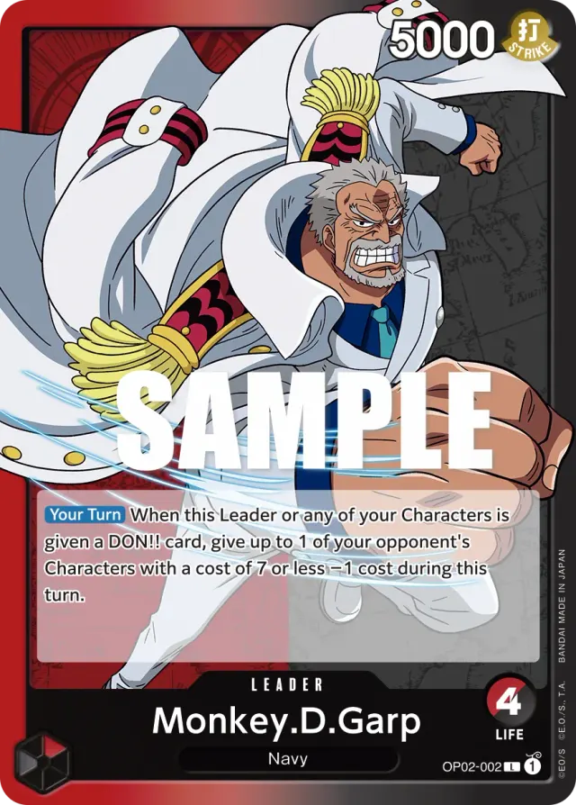 Monkey.D.Garp — carte One Piece TCG OP02-002 (Paramount War)