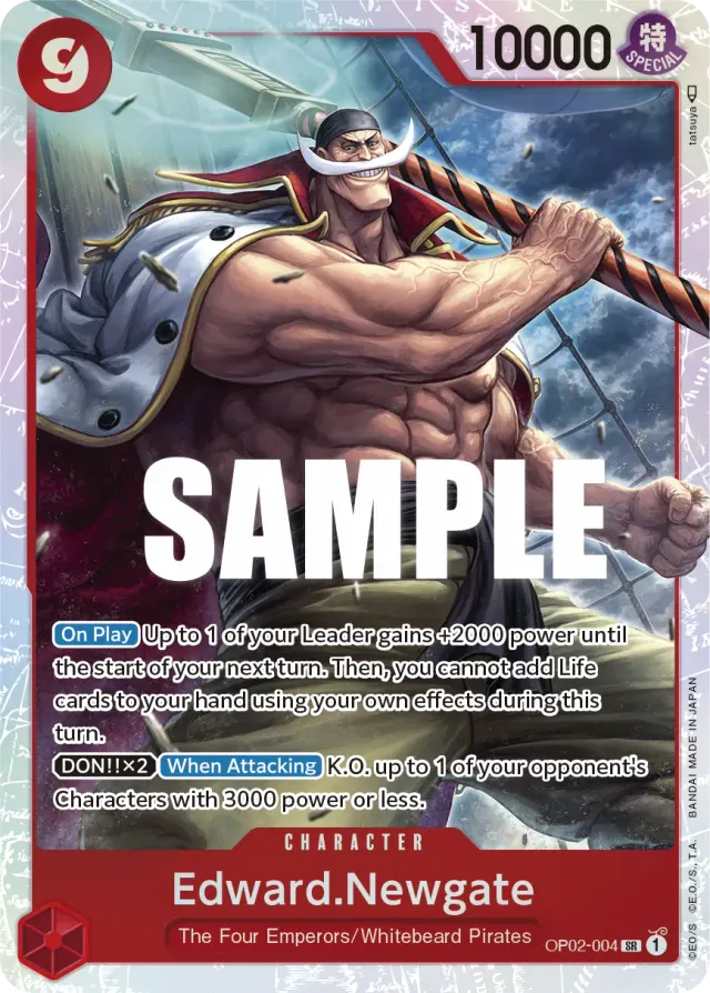 Edward.Newgate — carte One Piece TCG OP02-004 (Paramount War)