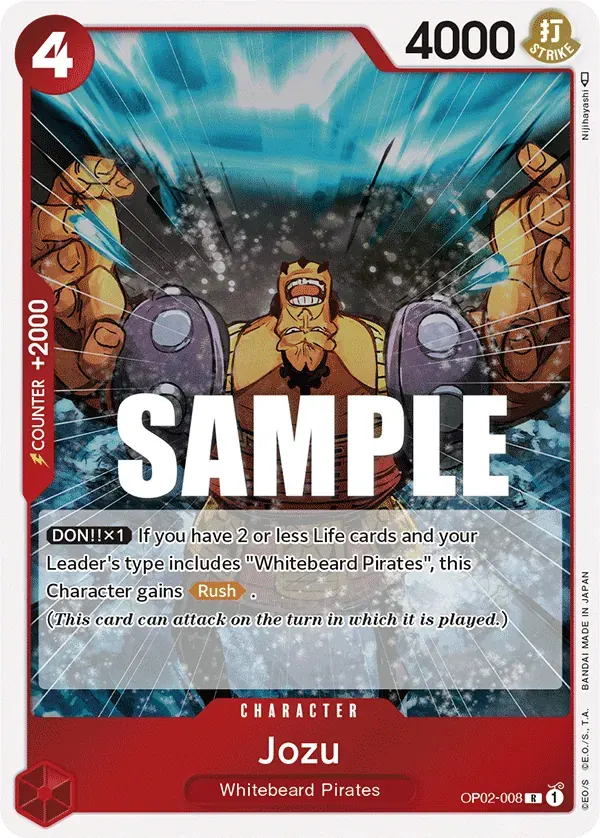 Jozu — carte One Piece TCG OP02-008 (Paramount War)