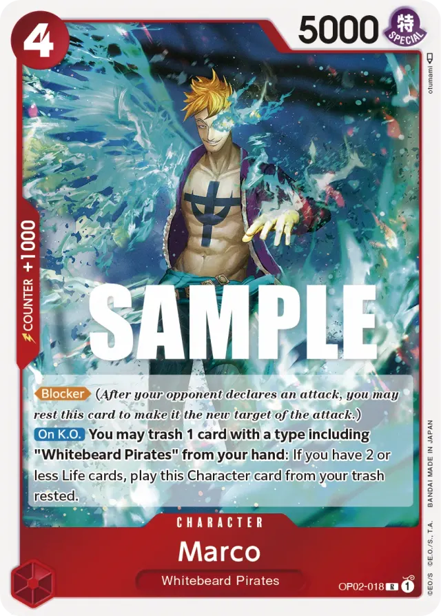 Marco — carte One Piece TCG OP02-018 (Paramount War)