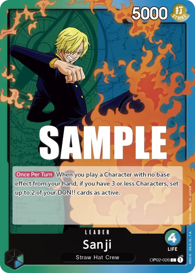 Sanji — carte One Piece TCG OP02-026 (Paramount War)