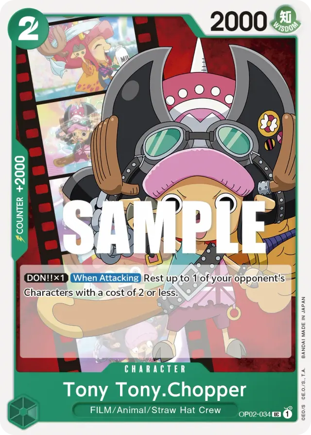 Tony Tony.Chopper — carte One Piece TCG OP02-034 (Paramount War)