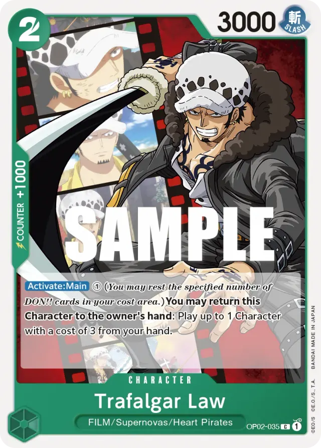 Trafalgar Law — carte One Piece TCG OP02-035 (Paramount War)