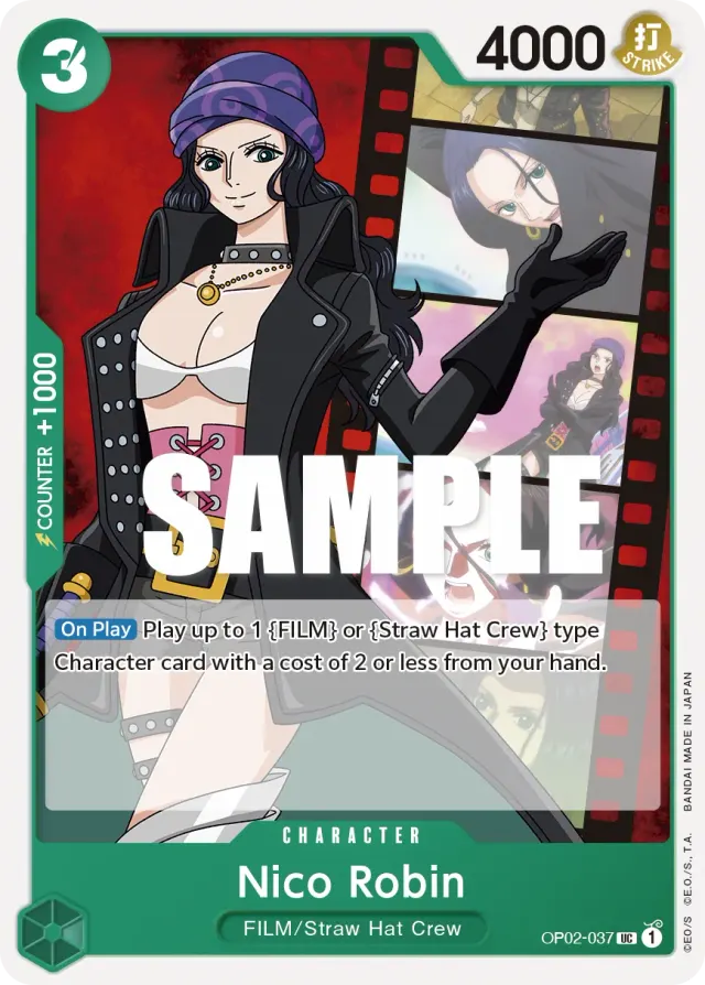Nico Robin — carte One Piece TCG OP02-037 (Paramount War)