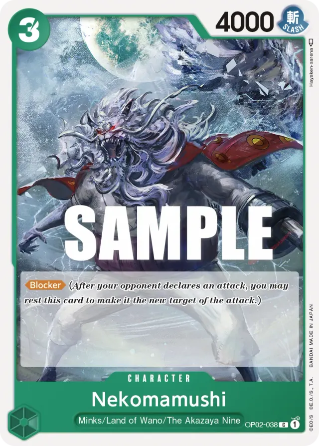 Nekomamushi — carte One Piece TCG OP02-038 (Paramount War)