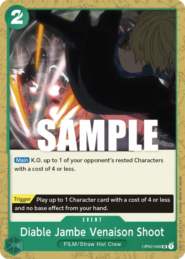 Diable Jambe Venaison Shoot — carte One Piece TCG OP02-046 (Paramount War)