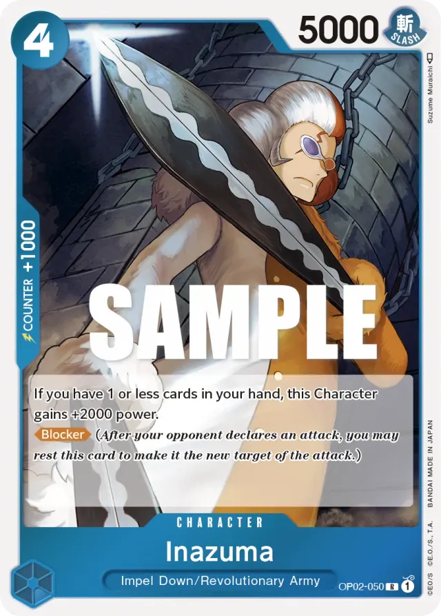Inazuma — carte One Piece TCG OP02-050 (Paramount War)