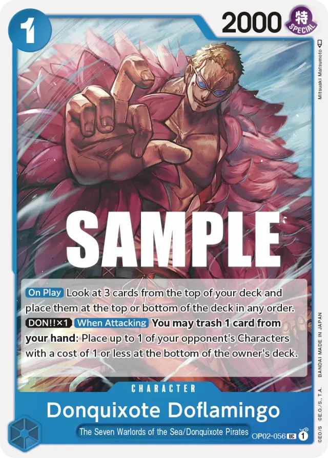 Donquixote Doflamingo — carte One Piece TCG OP02-056 (Paramount War)
