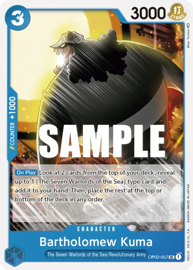 Bartholomew Kuma — carte One Piece TCG OP02-057 (Paramount War)