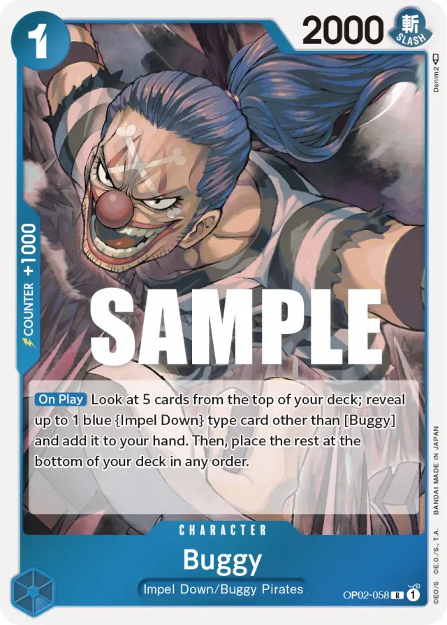 Buggy — carte One Piece TCG OP02-058 (Paramount War)