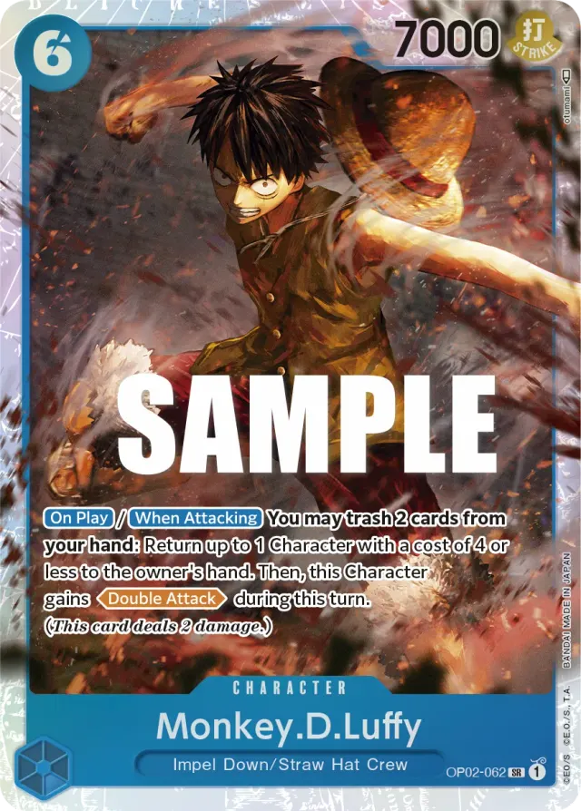Monkey.D.Luffy — carte One Piece TCG OP02-062 (Paramount War)