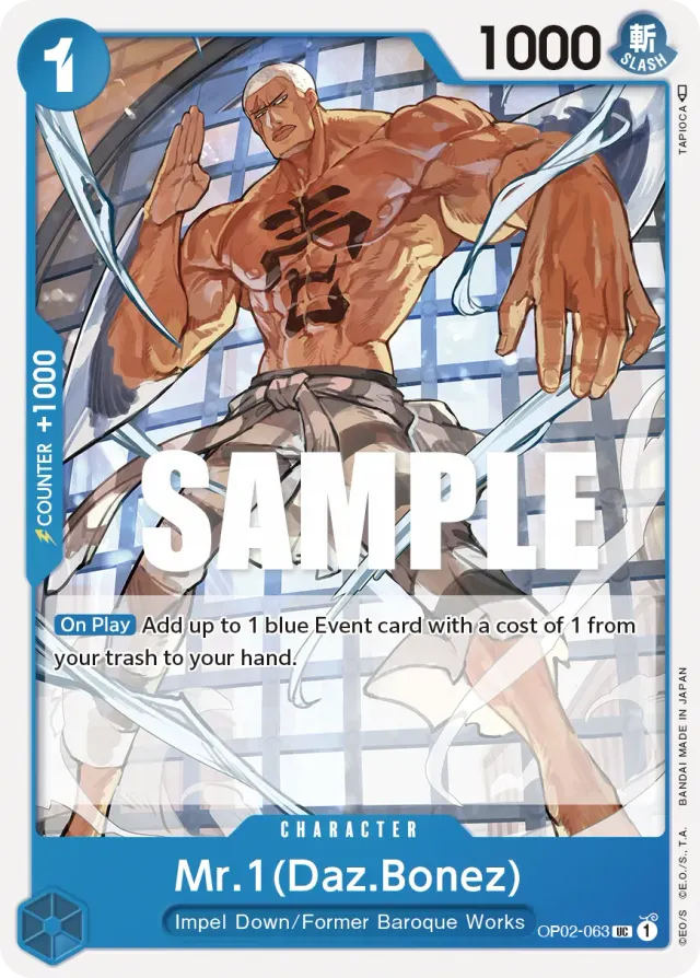 Mr.1(Daz.Bonez) — carte One Piece TCG OP02-063 (Paramount War)