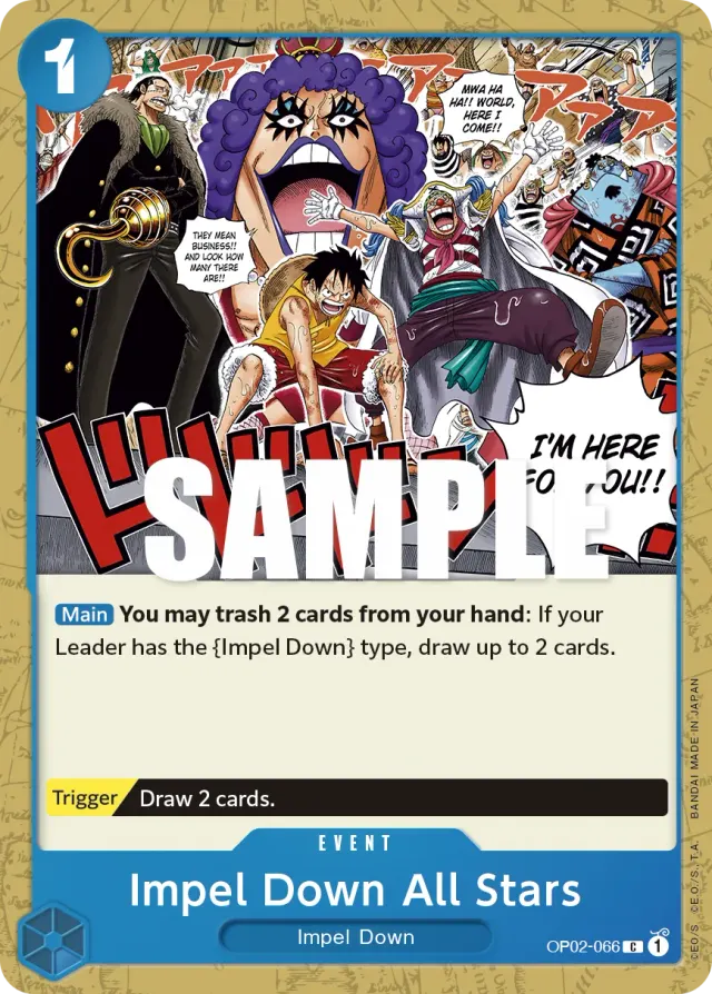Impel Down All Stars — carte One Piece TCG OP02-066 (Paramount War)