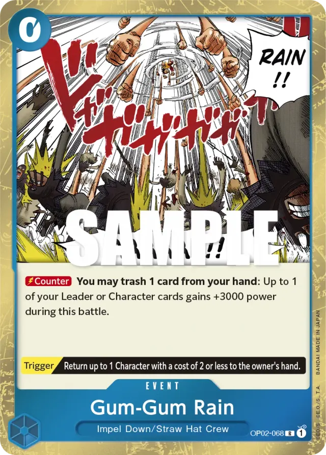 Gum-Gum Rain — carte One Piece TCG OP02-068 (Paramount War)
