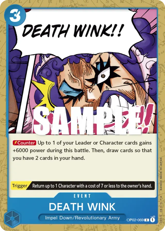 DEATH WINK — carte One Piece TCG OP02-069 (Paramount War)