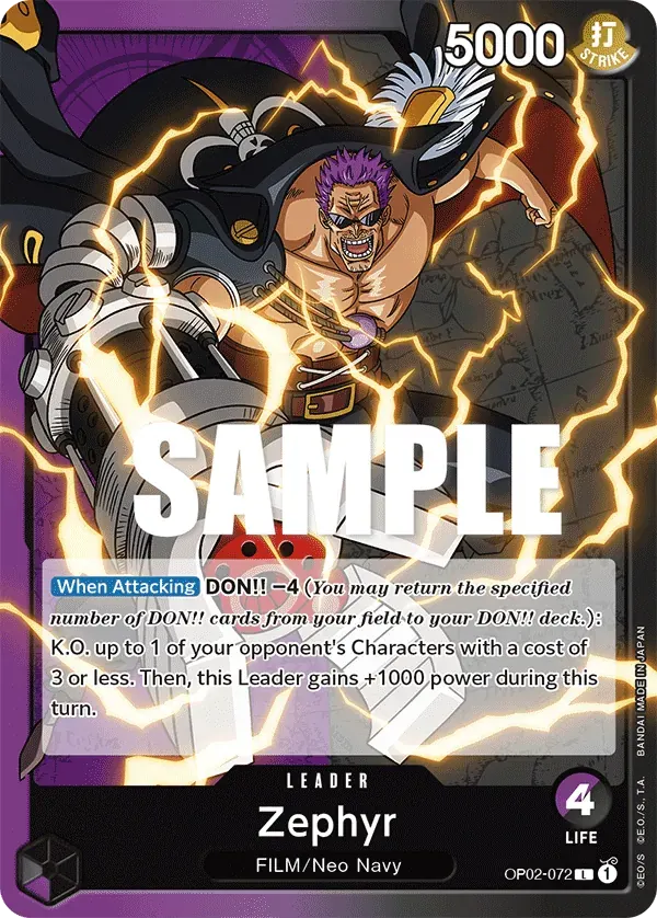 Zephyr — carte One Piece TCG OP02-072 (Paramount War)