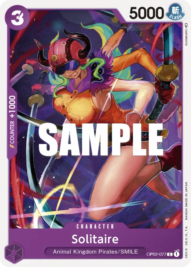 Solitaire — carte One Piece TCG OP02-077 (Paramount War)
