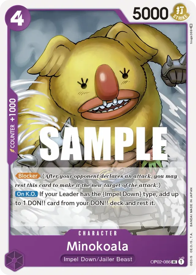 Minokoala — carte One Piece TCG OP02-086 (Paramount War)