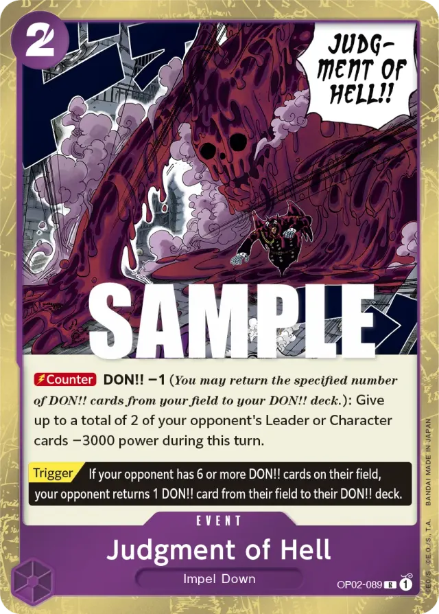 Judgment of Hell — carte One Piece TCG OP02-089 (Paramount War)