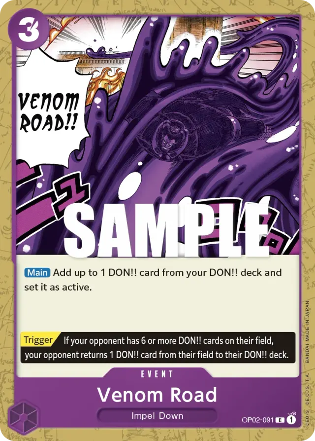 Venom Road — carte One Piece TCG OP02-091 (Paramount War)