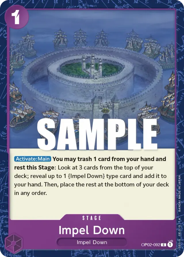 Impel Down — carte One Piece TCG OP02-092 (Paramount War)