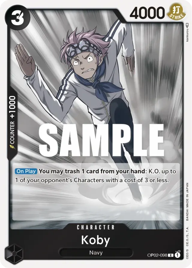 Koby — carte One Piece TCG OP02-098 (Paramount War)