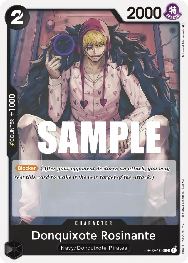 Donquixote Rosinante — carte One Piece TCG OP02-108 (Paramount War)
