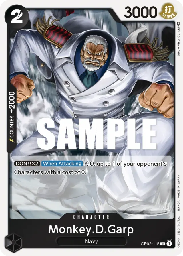 Monkey.D.Garp — carte One Piece TCG OP02-115 (Paramount War)