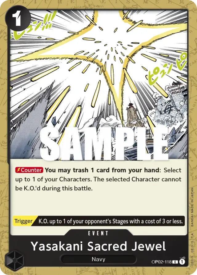 Yasakani Sacred Jewel — carte One Piece TCG OP02-118 (Paramount War)