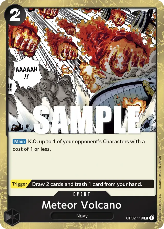 Meteor Volcano — carte One Piece TCG OP02-119 (Paramount War)