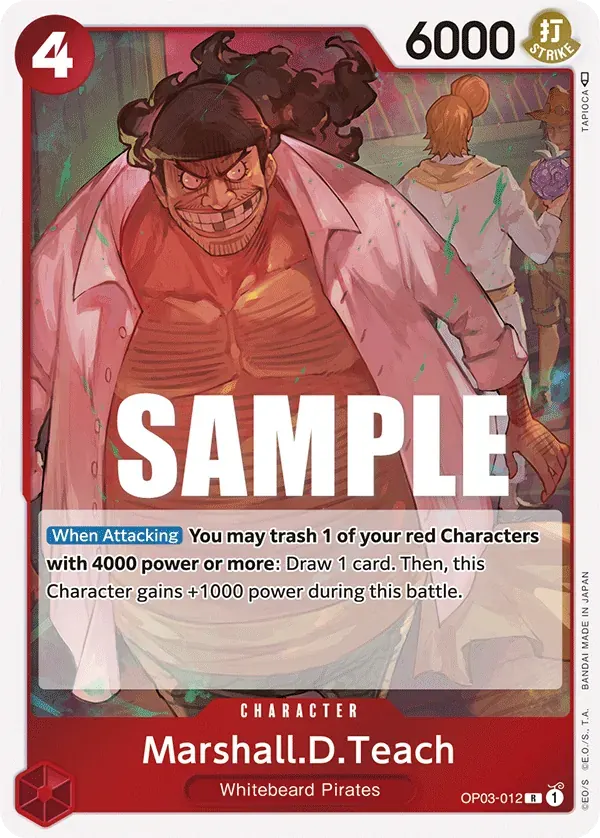 Marshall.D.Teach — carte One Piece TCG OP03-012 (Pillars of Strength)
